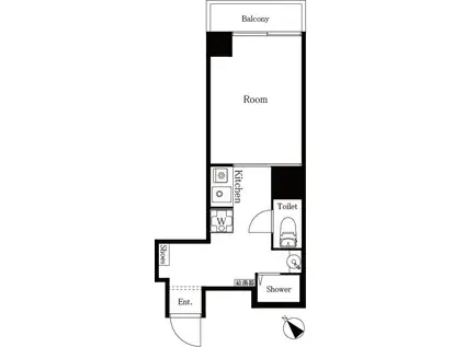 セブンスターマンション第8五反田(1K/7階)の間取り写真