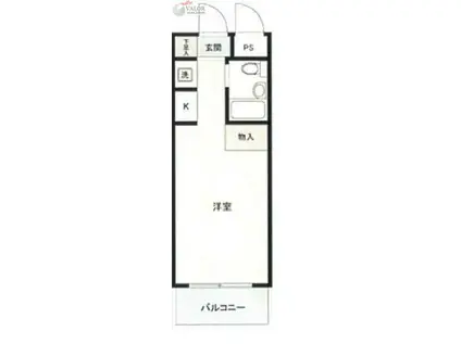 スカイコート日吉第2(ワンルーム/2階)の間取り写真