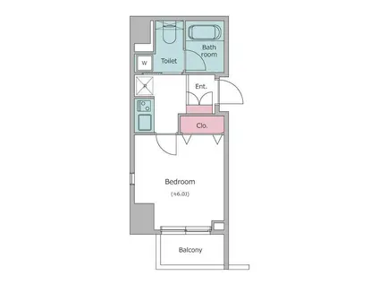 レジディア文京本郷Ⅱ(1K/11階)の間取り写真