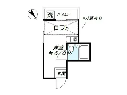 レリーフハイムA棟(ワンルーム/1階)の間取り写真