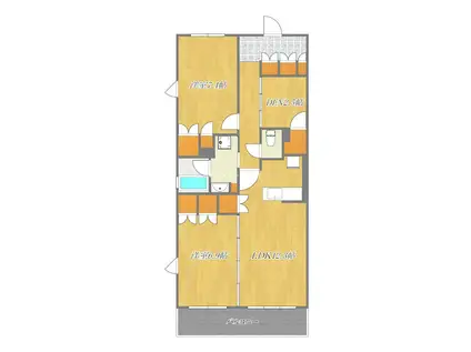 パークテラスイーリス(2SLDK/4階)の間取り写真