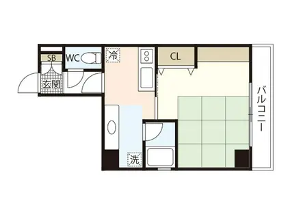 クヴェレセイキビル(1K/6階)の間取り写真