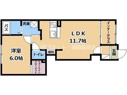 エスポアメゾン(1LDK/1階)の間取り写真