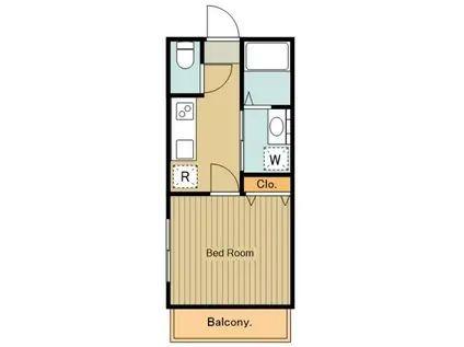 コンフォート・ハマ(1K/2階)の間取り写真