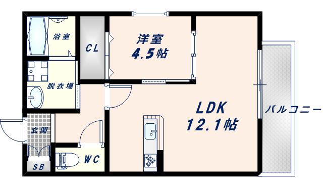 アムール永和(1LDK/2階)の間取り写真