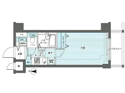 フェニックス武蔵関弐番館(1K/3階)の間取り写真
