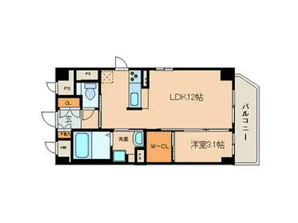 LA CANTABILE(1LDK/1階)の間取り写真