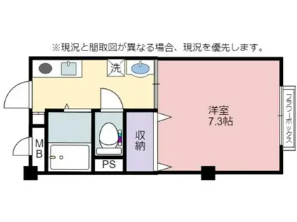 シャトル壱番館(1K/3階)の間取り写真