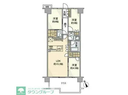 プライム川崎小島新田(3LDK/1階)の間取り写真