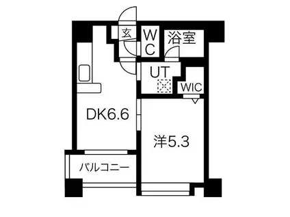 クラッセ北大通(1DK/4階)の間取り写真