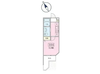 AVENIR上星川(1K/1階)の間取り写真