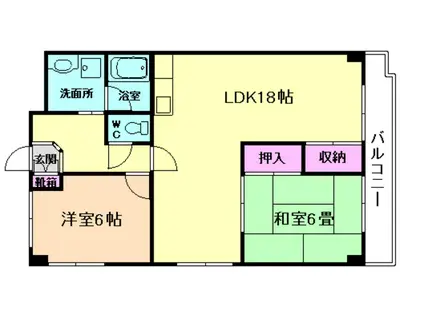 COMPOSITE新宿三丁目(1K/5階)の間取り写真
