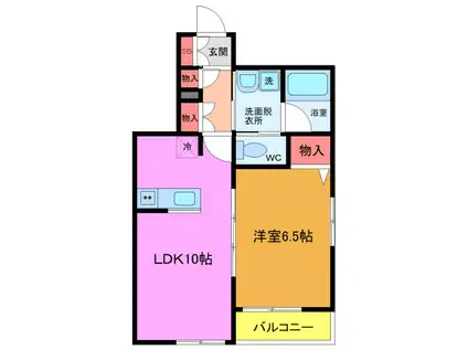プチメゾン菅野(1LDK/1階)の間取り写真