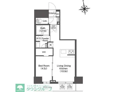 コンフォリア・リヴ西葛西(1LDK/7階)の間取り写真