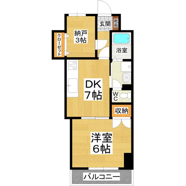 アークエフォール桜町(1SDK/3階)の間取り写真