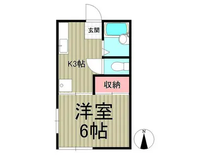 セピアンドエルII(1K/1階)の間取り写真