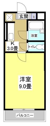 メゾンポプリ(1K/3階)の間取り写真
