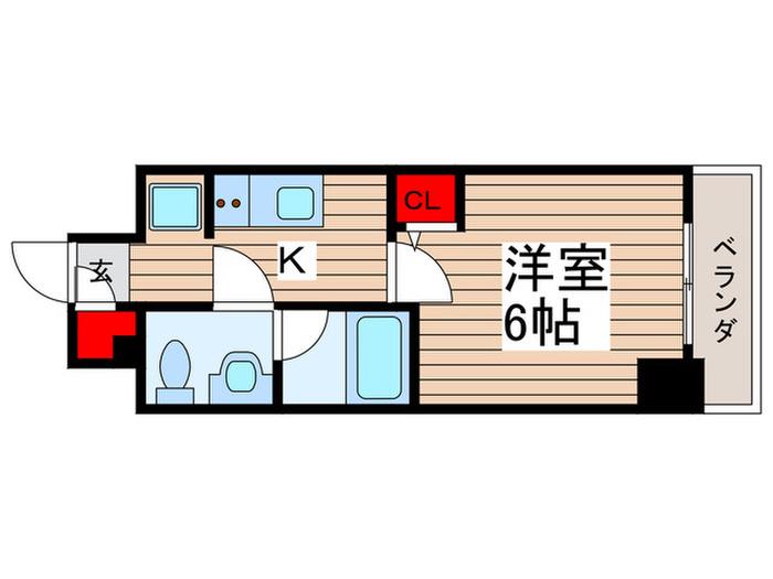 S-RESIDENCE松戸IRISE(1K/14階)の間取り写真
