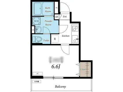 リブリ・OGW I(1K/1階)の間取り写真
