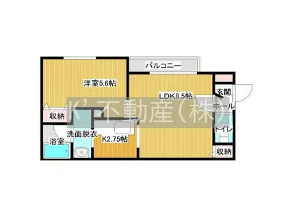 STARTING POINT(1LDK/2階)の間取り写真