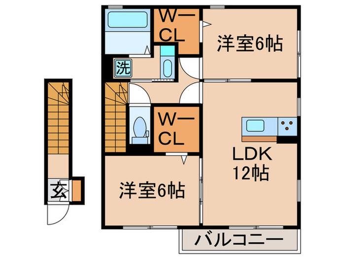 ＪＲ常磐線 金町駅 徒歩19分 2階建 築13年(2LDK/2階)の間取り写真