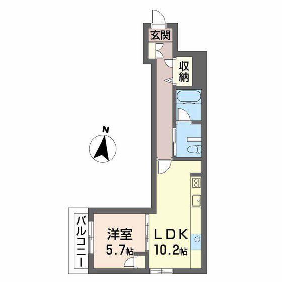 アンジェレガーロ(1LDK/2階)の間取り写真