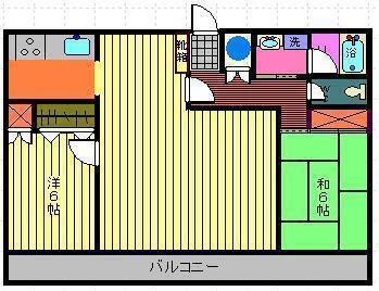 ストークマンション鹿児島(2LDK/8階)の間取り写真