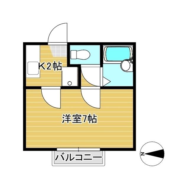 セレーネハイム5(1K/2階)の間取り写真