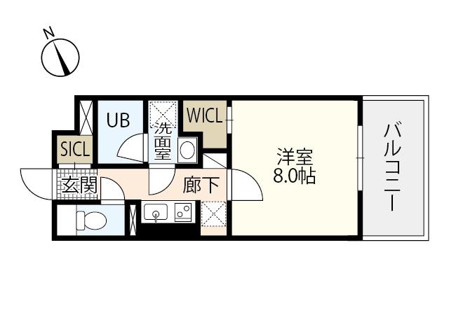  BANKARA PLACE(1K/3階)の間取り写真