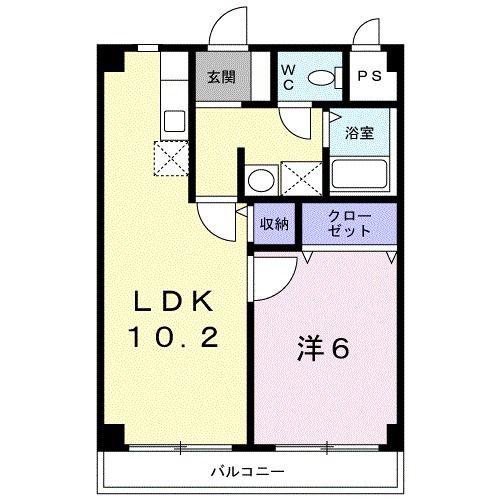 エトワール(1LDK/2階)の間取り写真