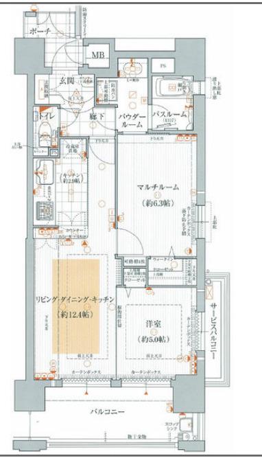 エステムコート京橋セレブIポーラスター(2LDK/9階)の間取り写真