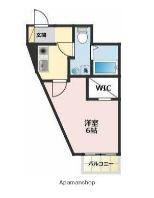 CASA VERDE(ワンルーム/1階)の間取り写真