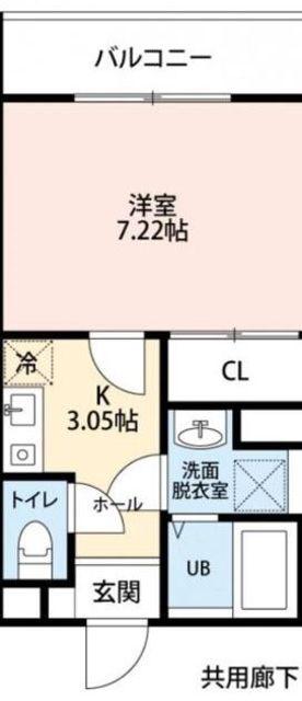 北小岩テラス(1K/2階)の間取り写真