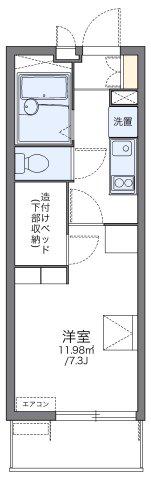 レオパレスディアコートF(1K/1階)の間取り写真