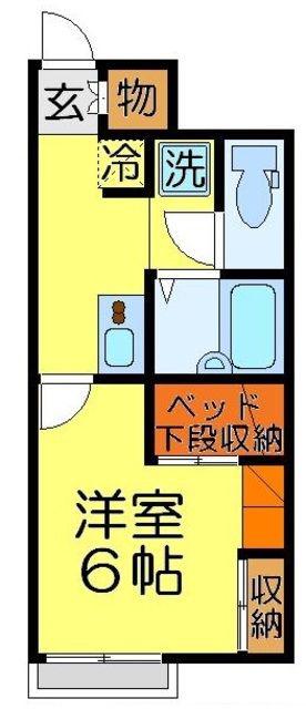 レオパレス新町II(1K/2階)の間取り写真