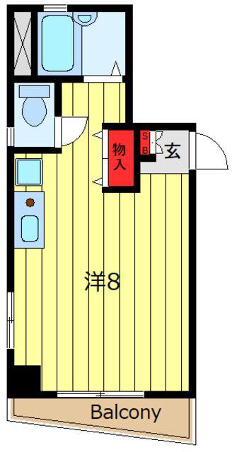 ボナール三ノ輪(ワンルーム/5階)の間取り写真