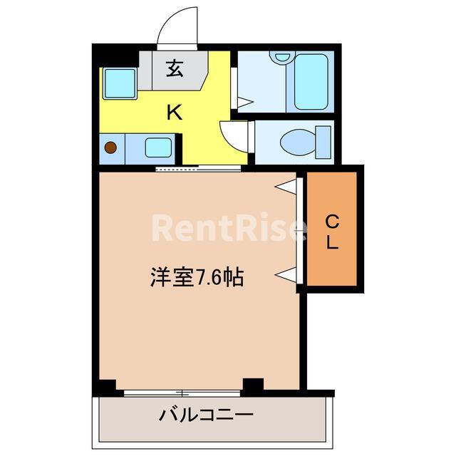 LAMERE(1K/2階)の間取り写真