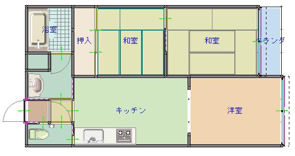 第3大成ビル(3DK/5階)の間取り写真