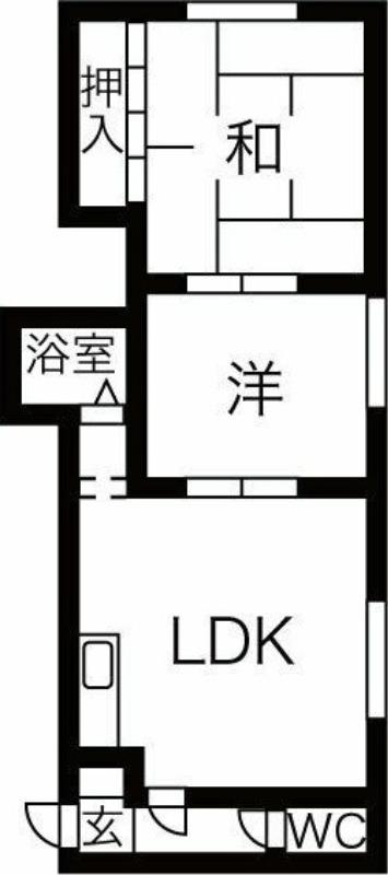 ノースヴィラ55(2LDK/2階)の間取り写真