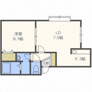 トトロの杜V(1LDK/2階)の間取り写真