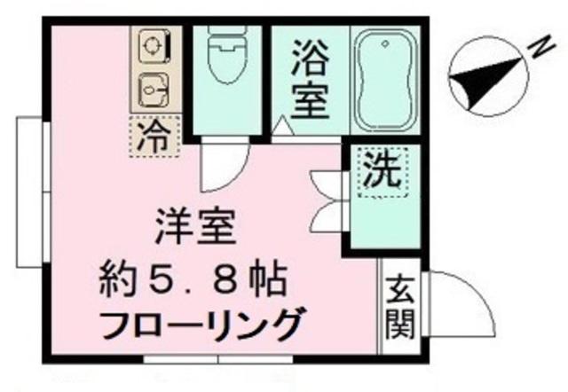 レオ伍拾七番館(ワンルーム/1階)の間取り写真