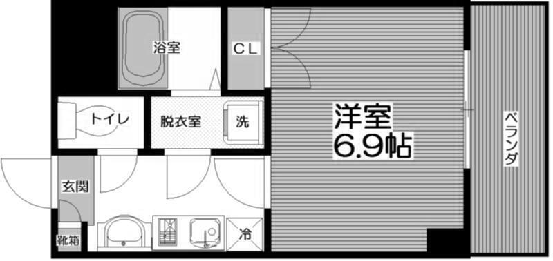 グランデ・アステール芦屋(1K/4階)の間取り写真
