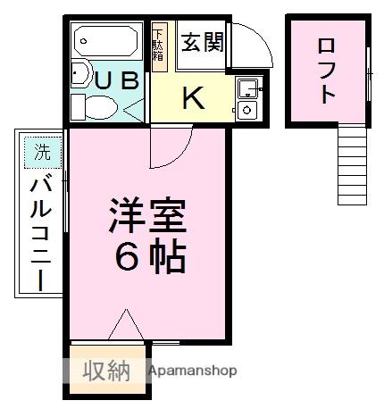 ファーストリーベAK(1K/2階)の間取り写真