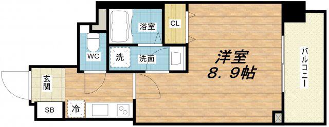 LAFORTII城北公園通(1K/3階)の間取り写真