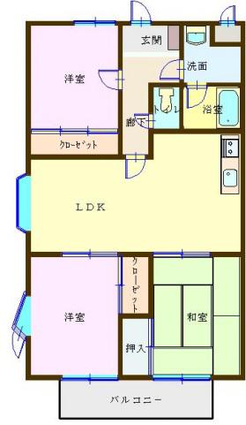 セレーシアヴィラ(3LDK/1階)の間取り写真