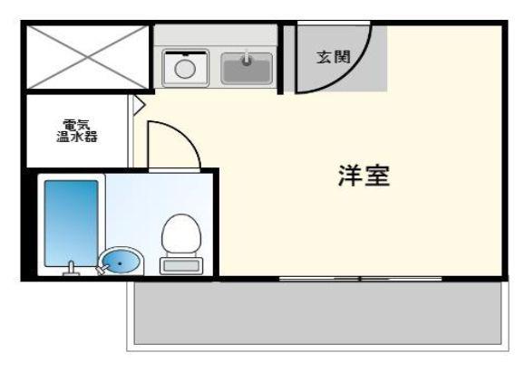 プライム赤坂(ワンルーム/5階)の間取り写真