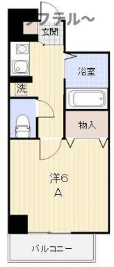 ニチエーイン10(1K/1階)の間取り写真