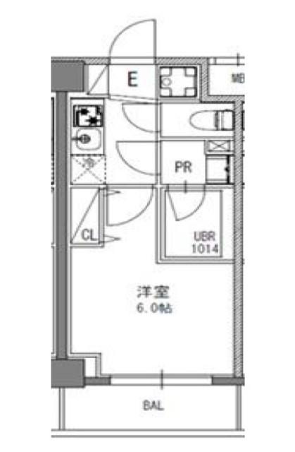S-RESIDENCE行徳(1K/4階)の間取り写真
