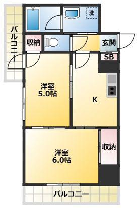SKT板橋(2K/10階)の間取り写真