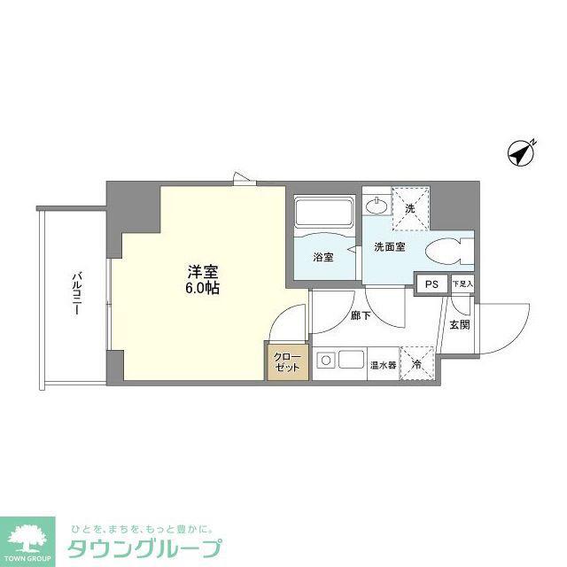 アクシーズグランデ浦和東仲町S(1K/10階)の間取り写真